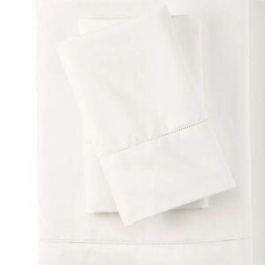 Land's End 700 Count Supima Cotton Top Sheet and Two Pillowcases Ivory King Size